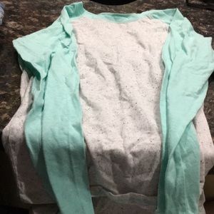 Justice green and grey T-shirt long sleeve